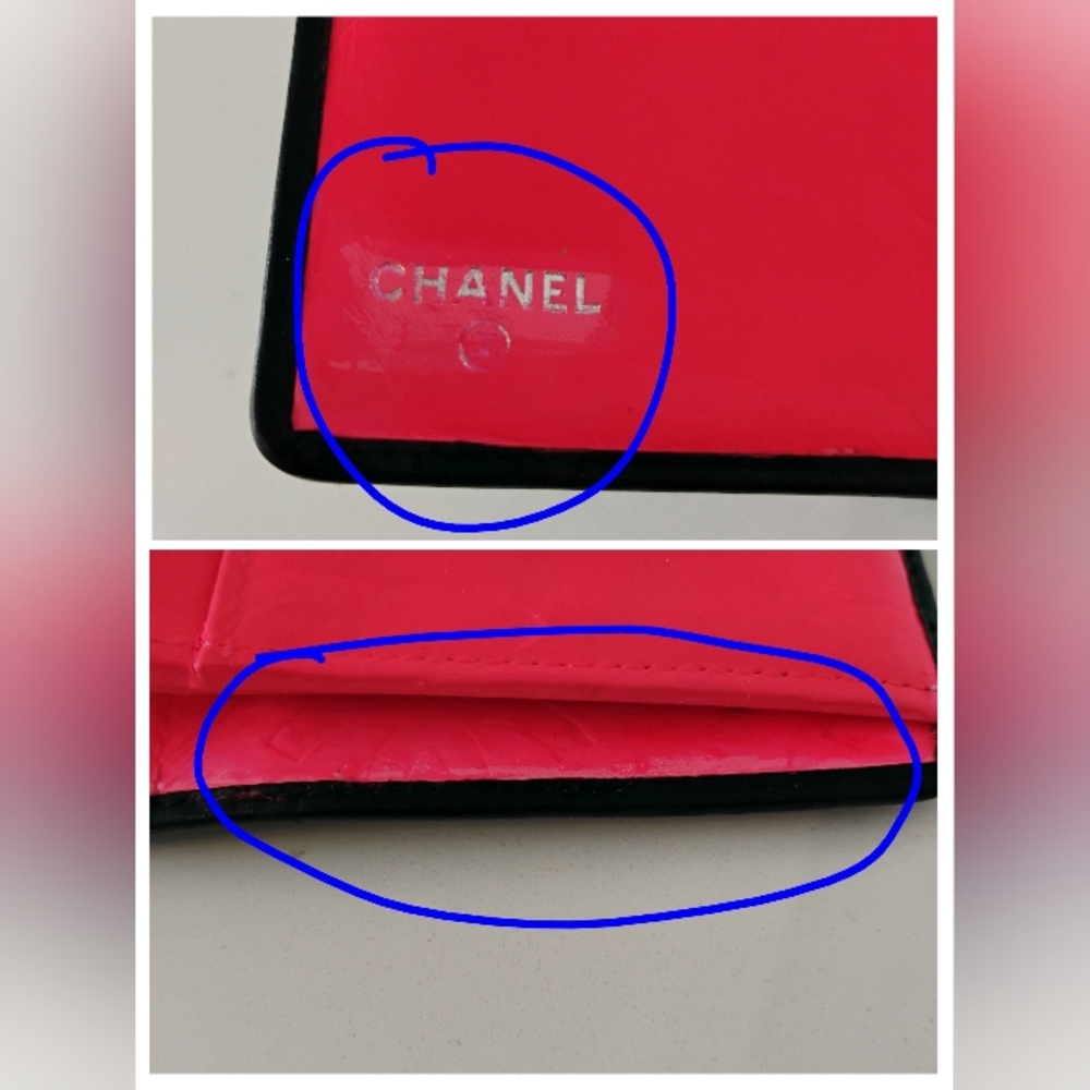 Chanel Cambon Bifold Wallet - Black with White CC & Pink Leather Inside - Picture 15 of 15